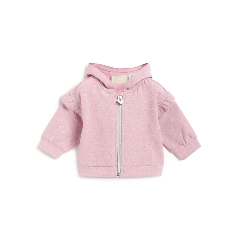 Girls Medium Pink Solid Sweatshirt image number 0